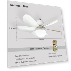 Silent Motorized Ceiling Fan with Remote Control — Ceiling Fans, new boy 01