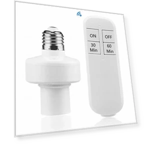 Wireless Remote Control Light Bulb Socket Smart Switch — Outlet Switches, SaiMili Light