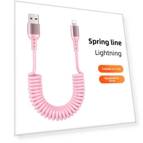 Fast Charging Cable with Spring Retractable Mount — Cables, Home of smartphone & tablet accessories
