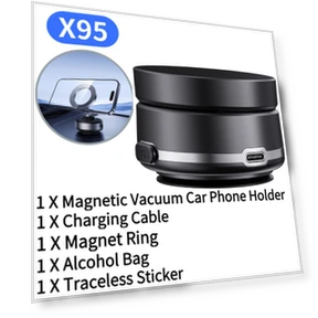 Folding Magnetic Electric Vacuum Car Phone Holder — Dashboard Installation Kits, Auto Parts Decorate