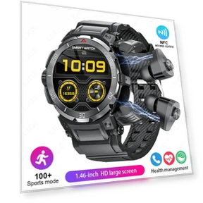 NFC Smartwatch with TWS Earbuds — Wearable Accessories, ElectronicsHome
