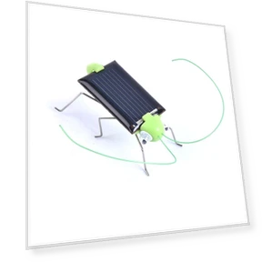 Solar Powered Grasshopper Robot Toy — Solar Power, Powder Rose