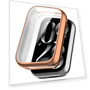 Plating TPU Case with Tempered Glass Screen Protector — Fitness Bands, MY-CASE