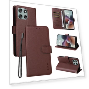 Wallet Case with Strap RFID Blocking Leather Stand Phone Cover — Flip Cases, Smartwatch 2025