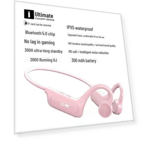 Waterproof Wireless Bluetooth Headset with Bone Conduction and Memory Card Slot — Bluetooth Headsets, AI Supermarket