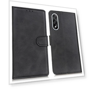 Cowhide Texture Leather Wallet Stand Phone Cover — Phone Accessories, Smartwatch 2025
