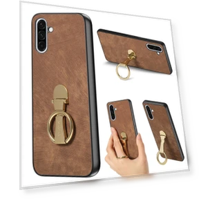 Folding Kickstand Retro Leather Back Phone Cover — Smartwatch Protectors, Smartwatch 2025
