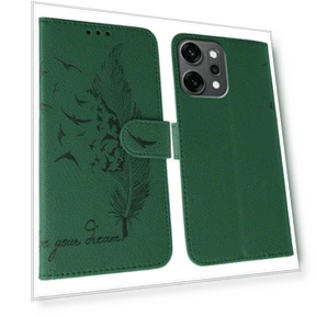 Leather Wallet Case with Feather Embossing — Flip Cases, Smartwatch 2025