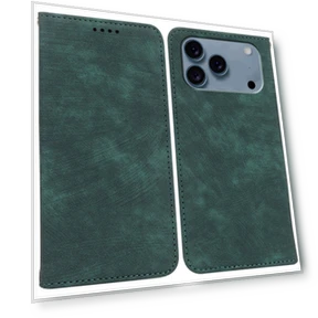 Strong Magnetic Leather Wallet Phone Cover with Striped Texture — Flip Cases, Smartwatch 2025