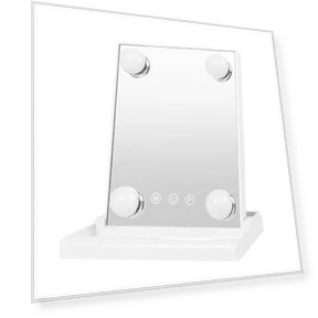LED Makeup Mirror with 3 Color Lighting — Compact & Travel, Schoolyard
