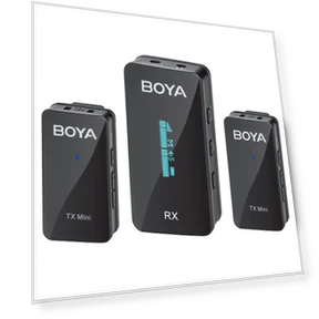 Mini Wireless Lavalier Microphone System with OLED Screen — Wireless Systems, Boya