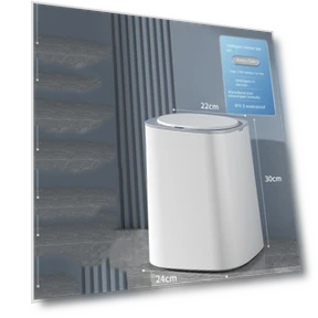 Smart Trash Bin for Bathroom — Waste Baskets, QIANBAIDI