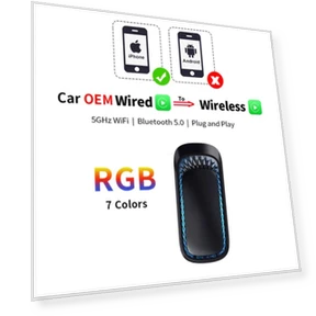 Wired Adapter for Wireless CarPlay AI BOX — Stereo Receivers, zhishangyoupin