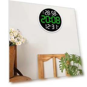 12-inch Digital Wall Clock — Wall, Dewdroop