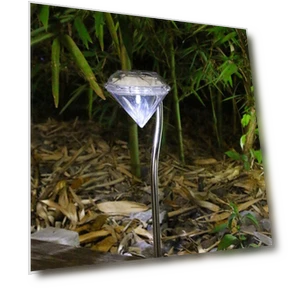 Color Changing Solar Powered LED Diamond Shape Garden Yard Outdoor Light — Garden Illumination, Stylish smart home