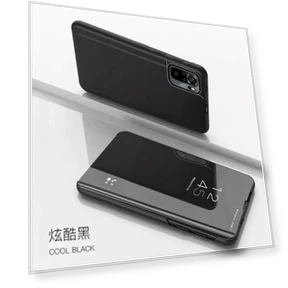 Leather Smart Mirror Magnetic Flip Phone Case — Flip Cases, case-A1