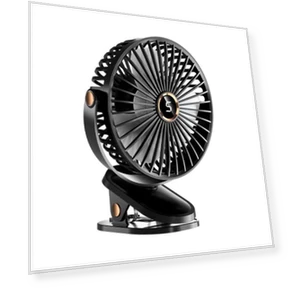 Mini Clip-on Fan with Digital Display — Portable Cooling Solutions, HOMEKA