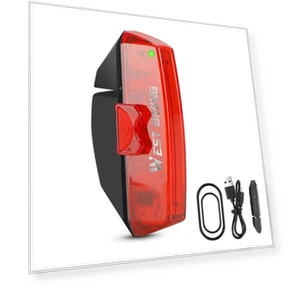 Rechargeable LED Bike Tail Light — Bike Headlights, TOMTOP JMS