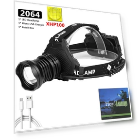 Touch LED Headlamp Powerbank Flashlight — Flashlights, Linda Hong