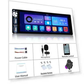 Universal 6.9-inch Car Radio with Carplay — Stereo Receivers, Reakosound