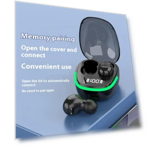 Wireless Earbuds with LED Display — In-Ear Headphones, YC Direct