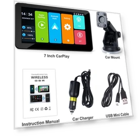 7-inch Wireless CarPlay Android Auto Multimedia Video Player — Stereo Receivers, JOHO