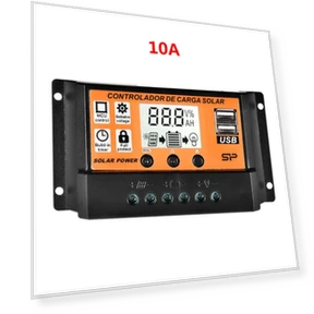 Automatic LCD Screen Solar Charge Controller with Dual USB — Chargers, Xudikou