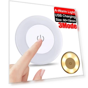 LED Touch Night Light with 3 Dimming Modes — Night Lights, Household supplies MH