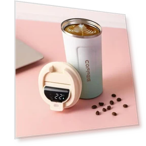 Smart Travel Thermos Mug with Temperature Display — Beverage Warmers, Cosy Homes