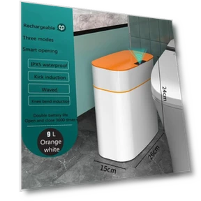 Touch Sensor Trash Can — Waste Baskets, TOP-HOME MALL