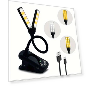 14 LED Reading Lamp with Dual Heads — Reading Lights, Great3C