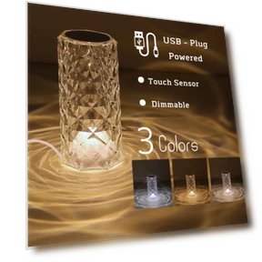 Crystal Table Lamp — Overhead Lighting, Binchi Lighting Appliances