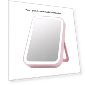 LED Cosmetic Mirror with Touch Screen — Compact & Travel, Makeup Kits