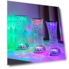 Rechargeable Touch Crystal LED Table Lamp — Desk & Table Lighting, Zhou Yajin