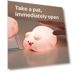 Silicone LED Pig-Hippo Night Light — Night Lights, Binchi Lighting Appliances