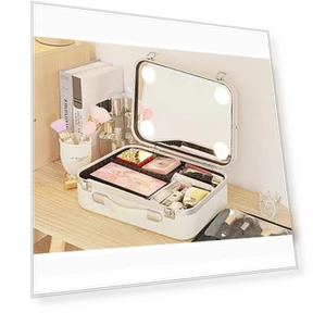 Smart LED Cosmetic Case with Mirror — Cosmetic Cases, Makeup Kits