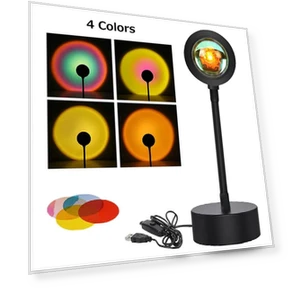Smart Projector Night Lights Sunset RGB Atmosphere Night Lamp — Outdoor Light Projectors, Binchi Lighting Appliances