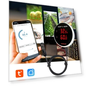 Temperature and Humidity Sensor with External Probe — Home Climate Control, Super Featured
