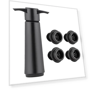 Vacuum Wine Saver with 4 Stoppers — Wine Accessories, House & Kitchen