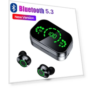 Wireless Earbuds with LED Display — In-Ear Headphones, Popular star