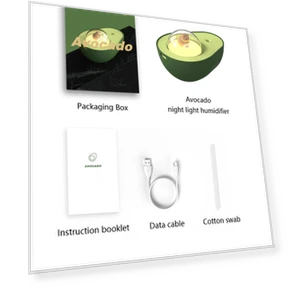 Avocado Night Light with USB Rechargeable Humidifier — Air Moisturizers, Essager Electronic