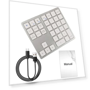 Bluetooth-Compatible Wireless Numeric Keypad — Number Pads, electronic