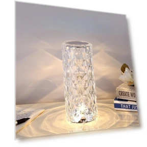 LED Crystal Rose Table Lamp Projector — Overhead Lighting, TOP MALL-005