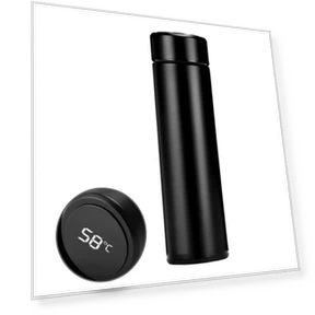 Smart Stainless Steel Thermos with LCD Touch Screen — Beverage Warmers, Factory Discount Outlet