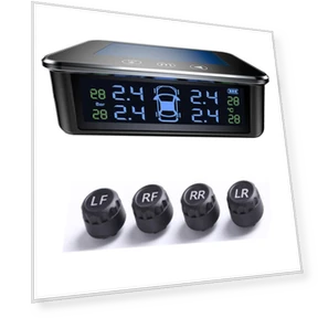 Solar Smart Car Digital Tire Pressure Monitoring System — TPMS Sensor Replacements, Cars Auto Home