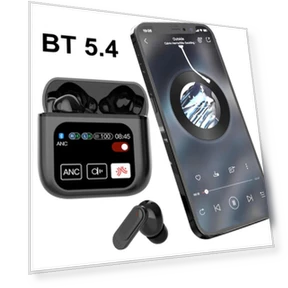 Touch Screen ANC Wireless Earbuds — In-Ear Headphones, Junmaocun