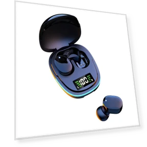 Wireless Earbuds with LED Display — In-Ear Headphones, Home Whispers