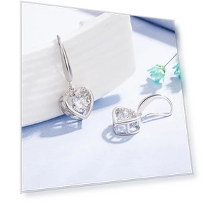 Blue Smart Heart-shaped Earrings — Smart Jewelry, Sace Gems