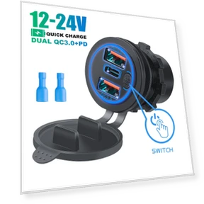 Dual QC 3.0 + PD Car Charger — Chargers, Cars Auto Home