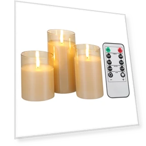 Flicker Flameless Candles Set with Controller — Flameless, TOMTOP JMS
